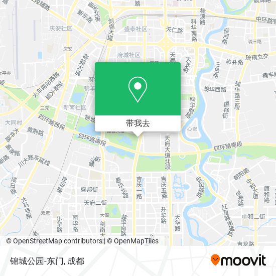锦城公园-东门地图