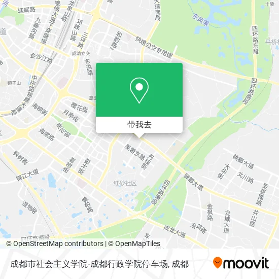 成都市社会主义学院-成都行政学院停车场地图