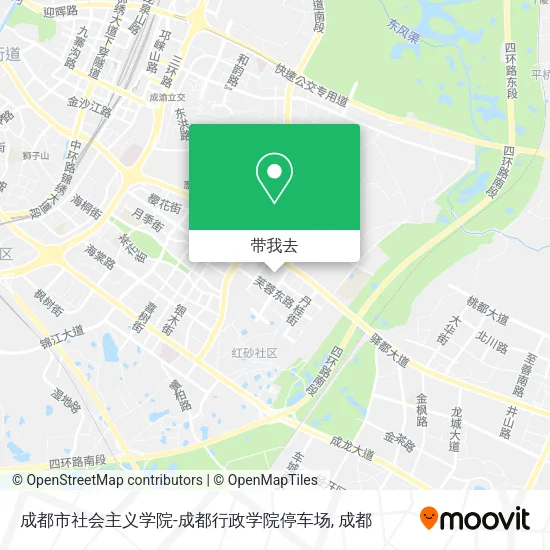 成都市社会主义学院-成都行政学院停车场地图