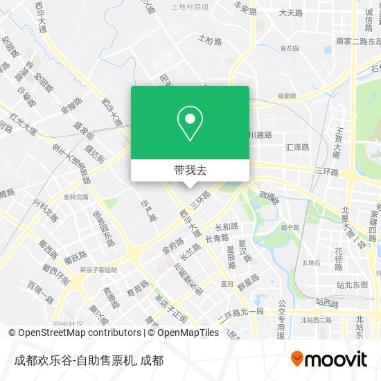 成都欢乐谷-自助售票机地图