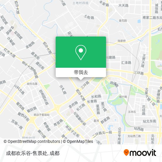 成都欢乐谷-售票处地图
