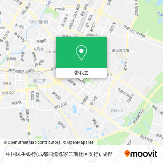 中国民生银行(成都四海逸家二期社区支行)地图