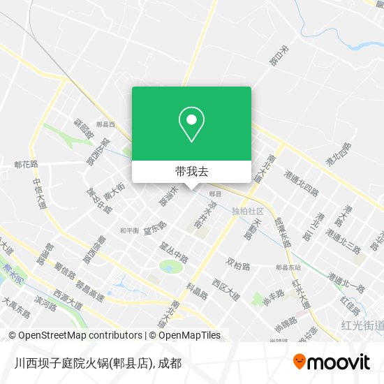 川西坝子庭院火锅(郫县店)地图