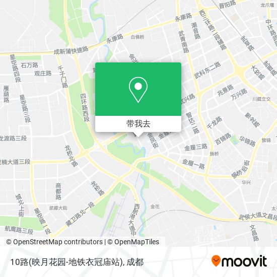 10路(映月花园-地铁衣冠庙站)地图