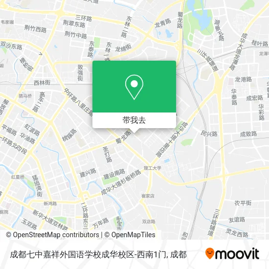 成都七中嘉祥外国语学校成华校区-西南1门地图