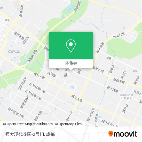 师大现代花园-2号门地图