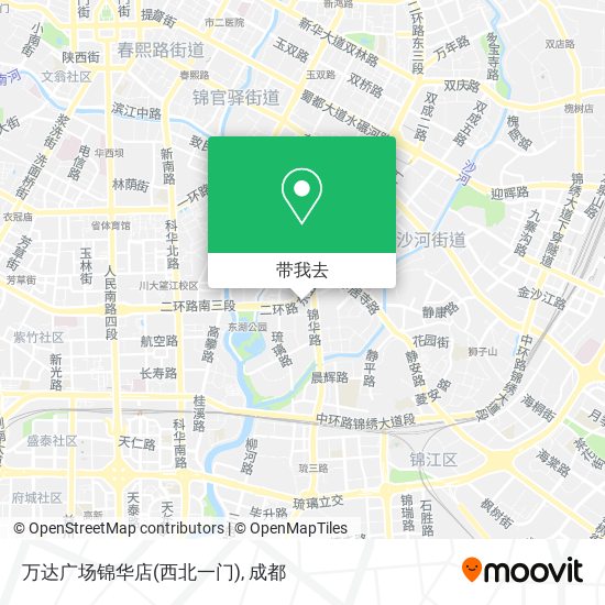 万达广场锦华店(西北一门)地图