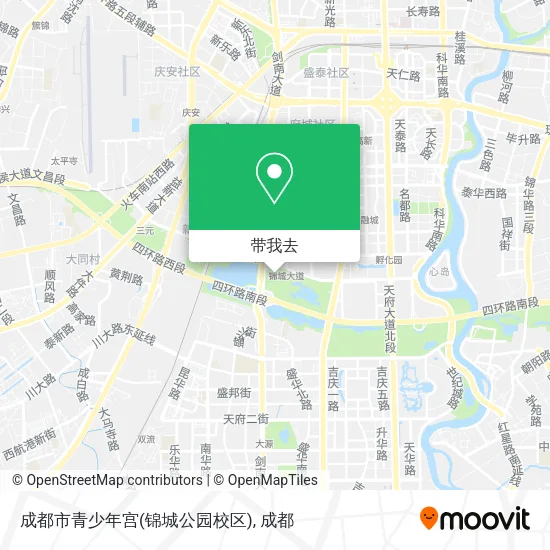 成都市青少年宫(锦城公园校区)地图