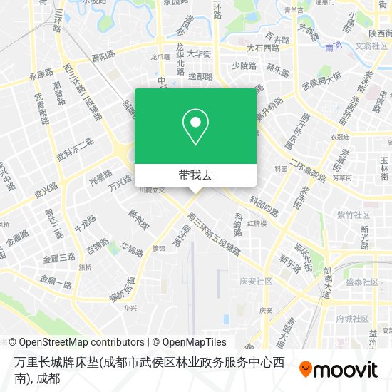 万里长城牌床垫(成都市武侯区林业政务服务中心西南)地图