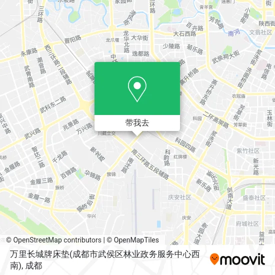 万里长城牌床垫(成都市武侯区林业政务服务中心西南)地图