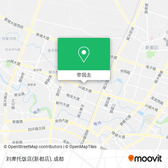 刘摩托饭店(新都店)地图