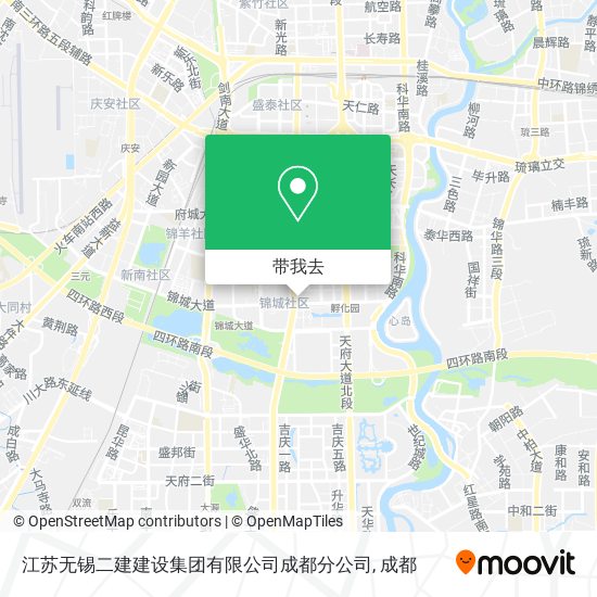 江苏无锡二建建设集团有限公司成都分公司地图