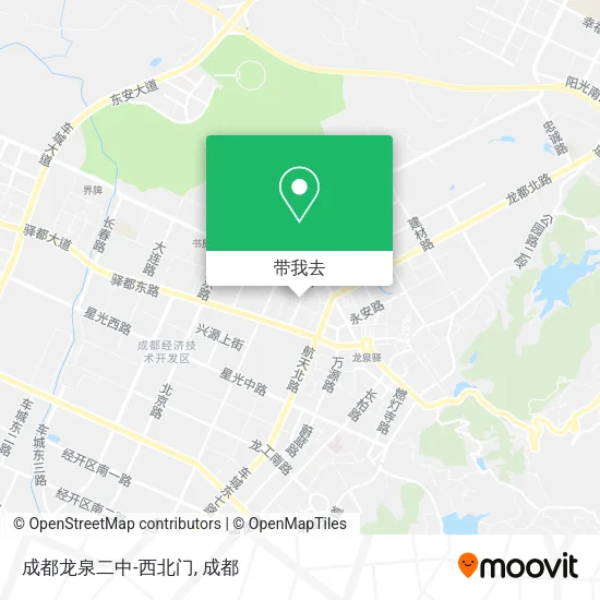 成都龙泉二中-西北门地图