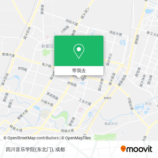 四川音乐学院(东北门)地图