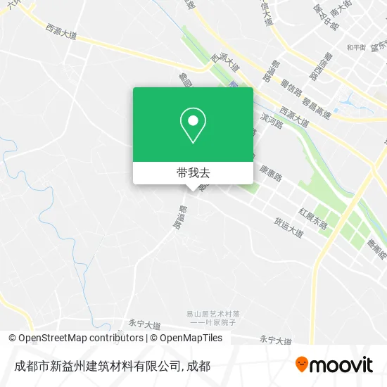 成都市新益州建筑材料有限公司地图