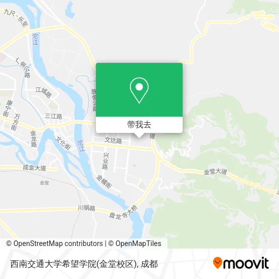 西南交通大学希望学院(金堂校区)地图