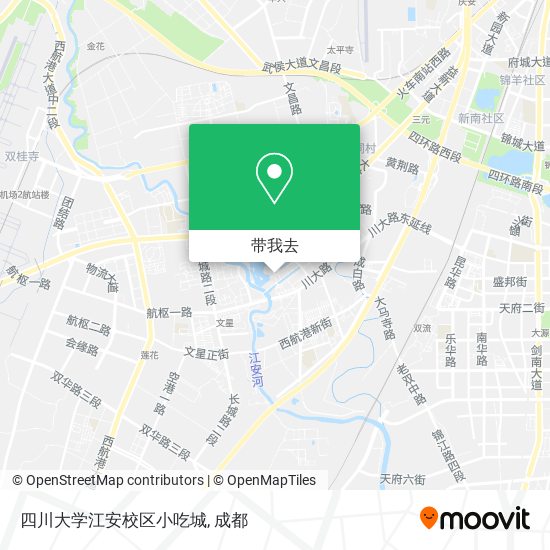 四川大学江安校区小吃城地图