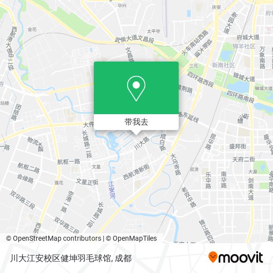 川大江安校区健坤羽毛球馆地图