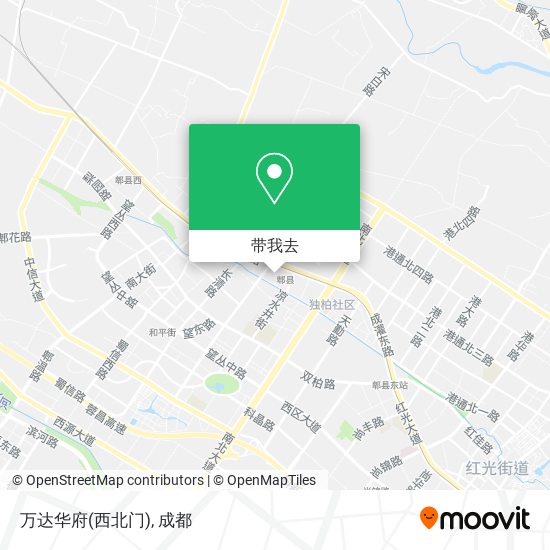 万达华府(西北门)地图