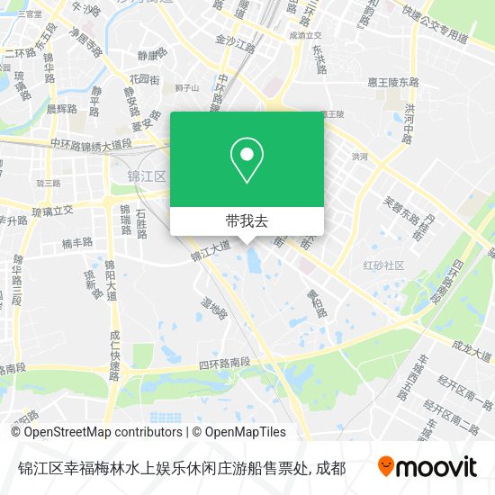 锦江区幸福梅林水上娱乐休闲庄游船售票处地图