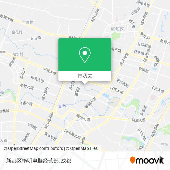 新都区艳明电脑经营部地图