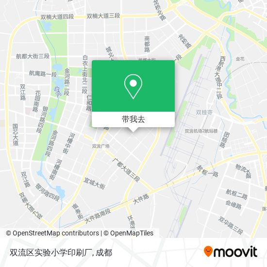 双流区实验小学印刷厂地图