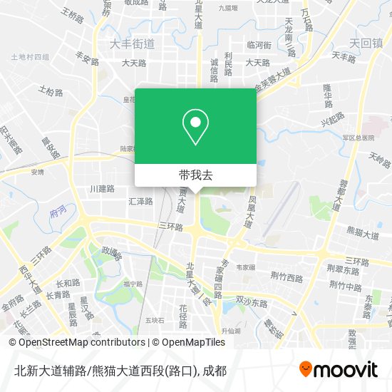 北新大道辅路/熊猫大道西段(路口)地图