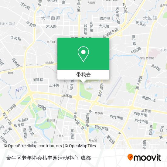 金牛区老年协会枯丰园活动中心地图