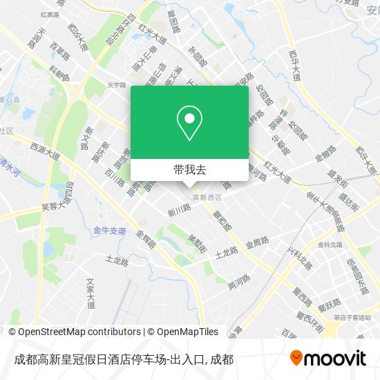 成都高新皇冠假日酒店停车场-出入口地图