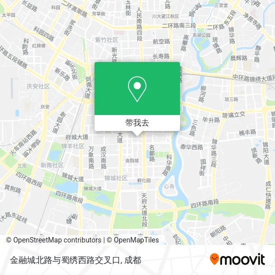 金融城北路与蜀绣西路交叉口地图