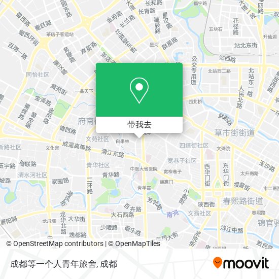成都等一个人青年旅舍地图