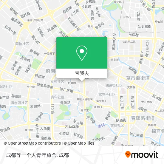 成都等一个人青年旅舍地图