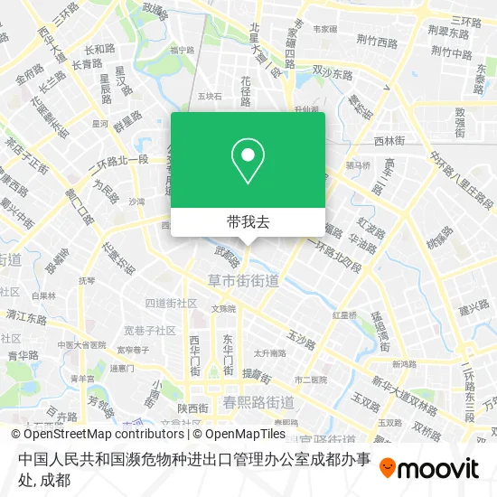 中国人民共和国濒危物种进出口管理办公室成都办事处地图