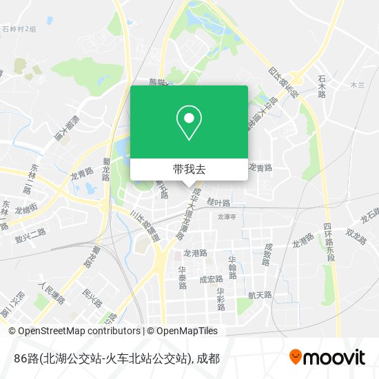 86路(北湖公交站-火车北站公交站)地图