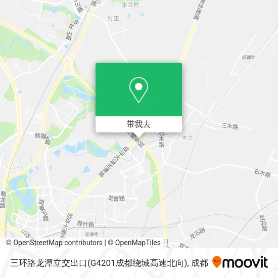 三环路龙潭立交出口(G4201成都绕城高速北向)地图