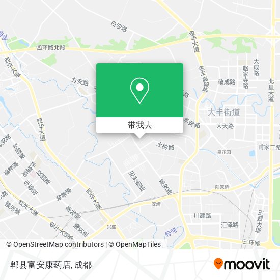 郫县富安康药店地图
