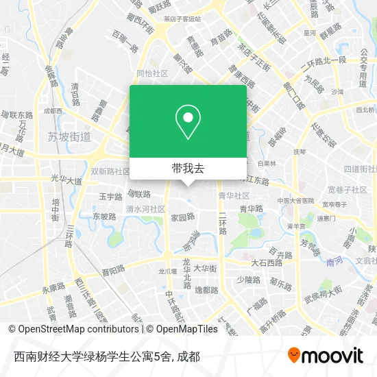 西南财经大学绿杨学生公寓5舍地图