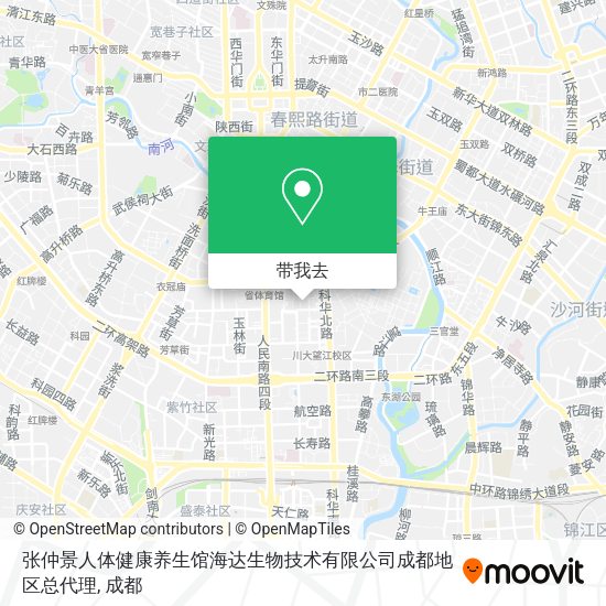 张仲景人体健康养生馆海达生物技术有限公司成都地区总代理地图