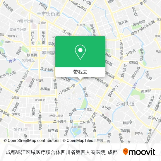 成都锦江区域医疗联合体四川省第四人民医院地图