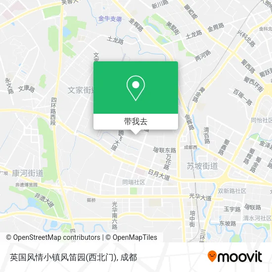 英国风情小镇风笛园(西北门)地图