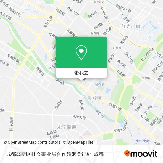 成都高新区社会事业局合作婚姻登记处地图