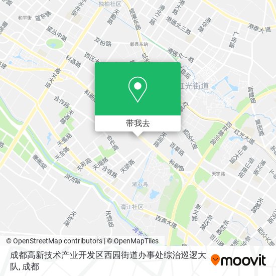 成都高新技术产业开发区西园街道办事处综治巡逻大队地图