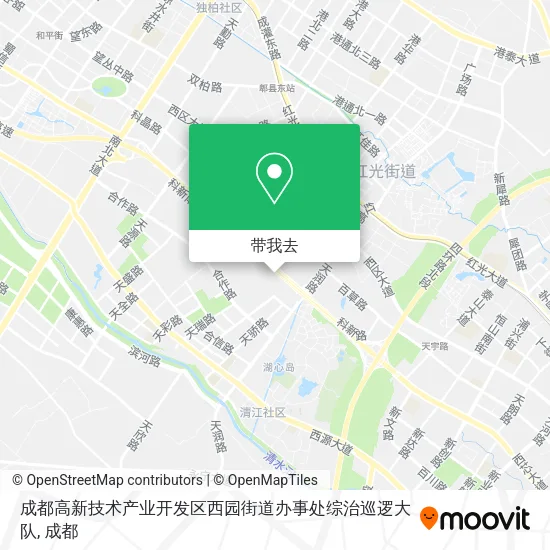 成都高新技术产业开发区西园街道办事处综治巡逻大队地图