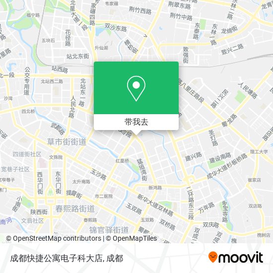 成都快捷公寓电子科大店地图