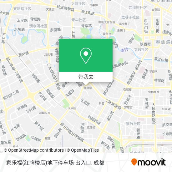 家乐福(红牌楼店)地下停车场-出入口地图