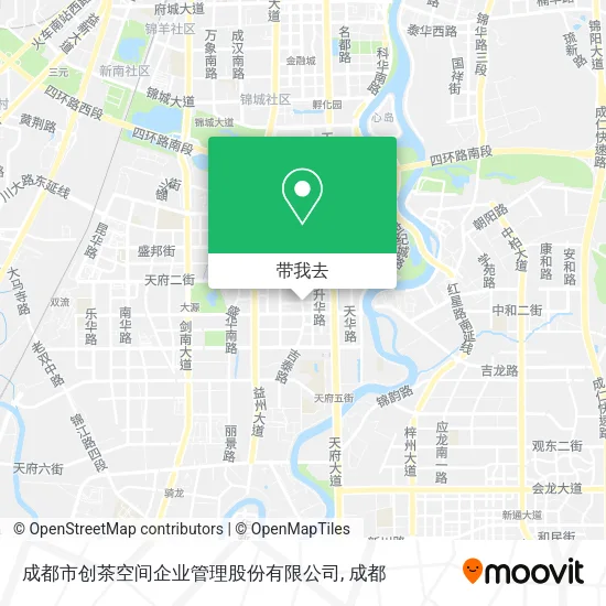 成都市创茶空间企业管理股份有限公司地图