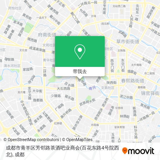 成都市青羊区芳邻路茶酒吧业商会(百花东路4号院西北)地图