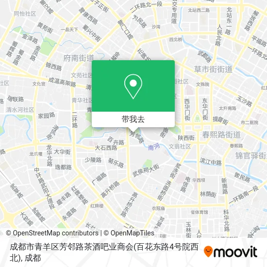 成都市青羊区芳邻路茶酒吧业商会(百花东路4号院西北)地图