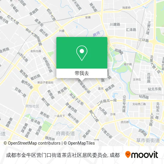 成都市金牛区营门口街道茶店社区居民委员会地图