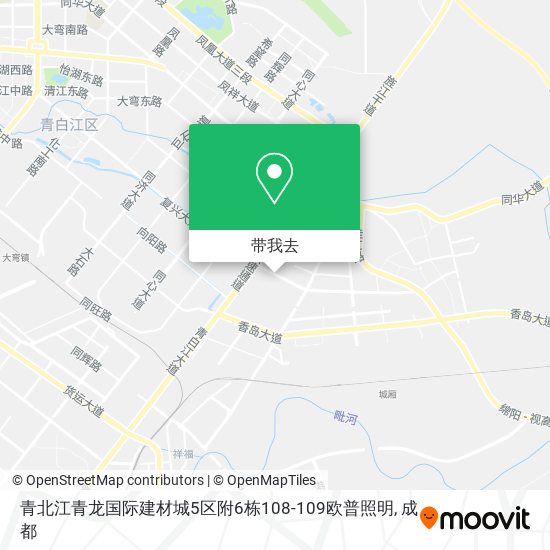 青北江青龙国际建材城5区附6栋108-109欧普照明地图